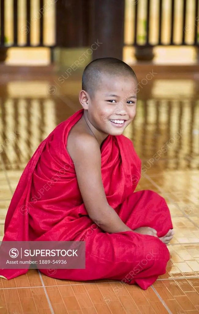 Union Of Myanmar Burma, A Buddhist Boy