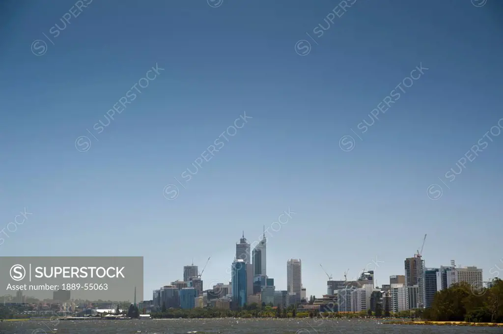 Perth, Australia, Swan River Flowing Through The City