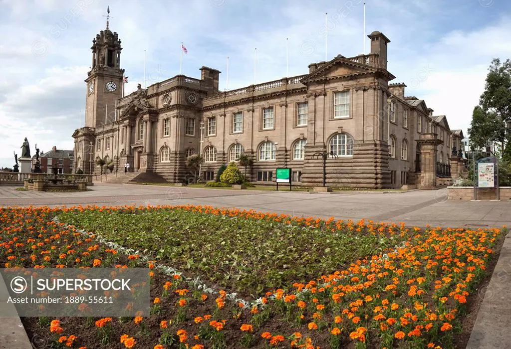 town hall in it´s centenary year, south shields, tyne and wear, england