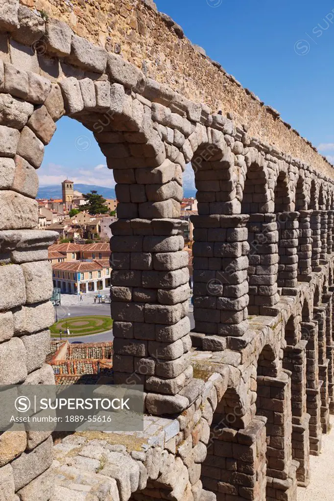 the roman aqueduct, a unesco world heritage site, segovia, segovia province, spain