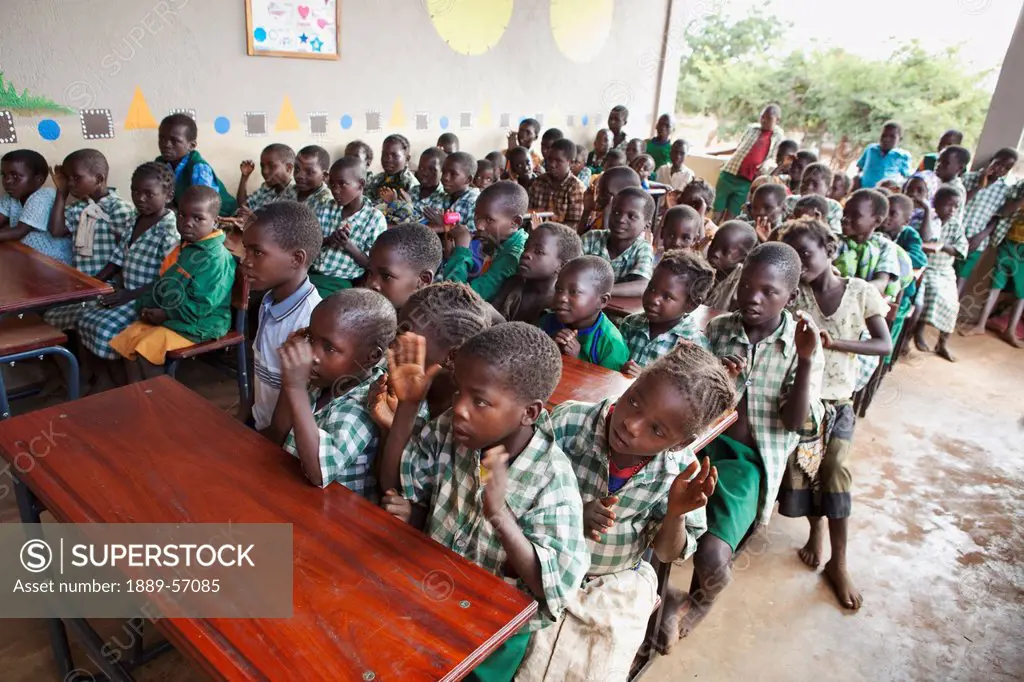 A Classroom Full Of Children, Manica, Mozambique, Africa