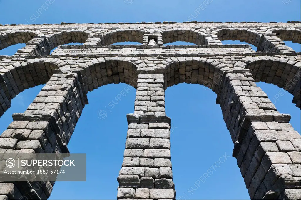 The Roman Aqueduct, Segovia, Segovia Province, Spain
