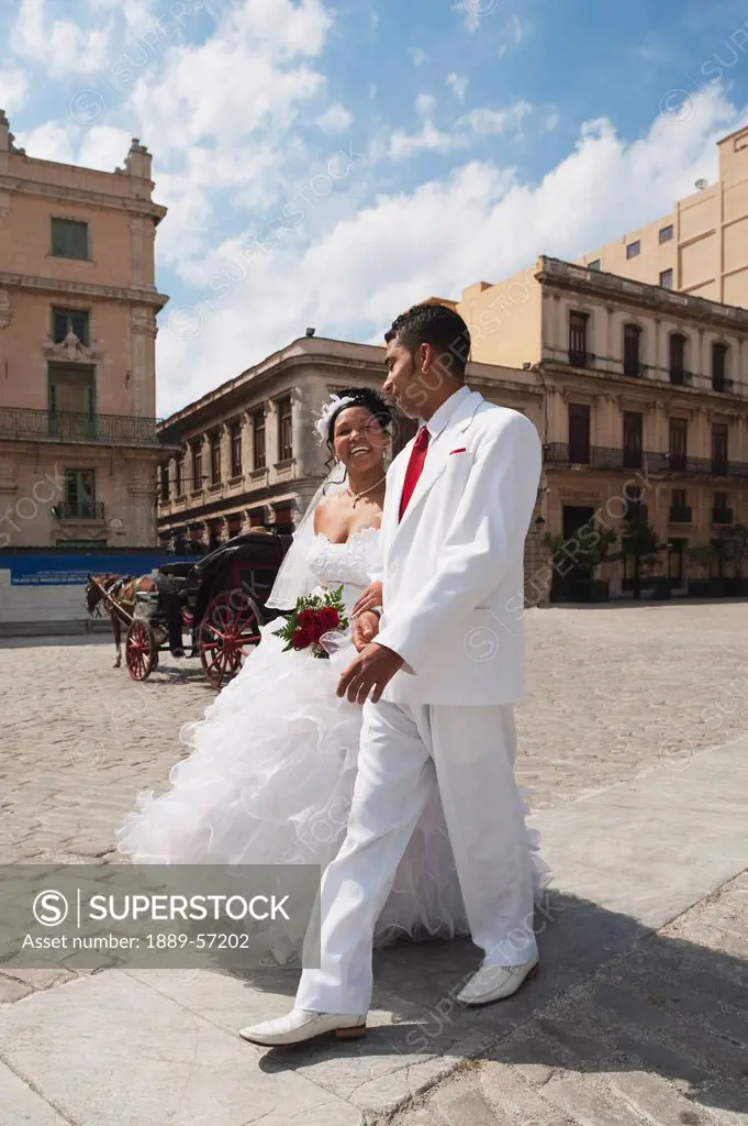 Cuban Wedding In The Plaza De San Francisco, Havana, Cuba