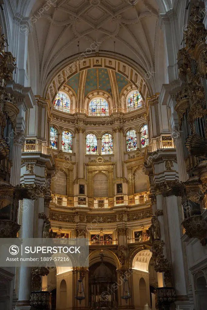 Interior Of Granada Cathedral, Granada, Andalusia, Spain