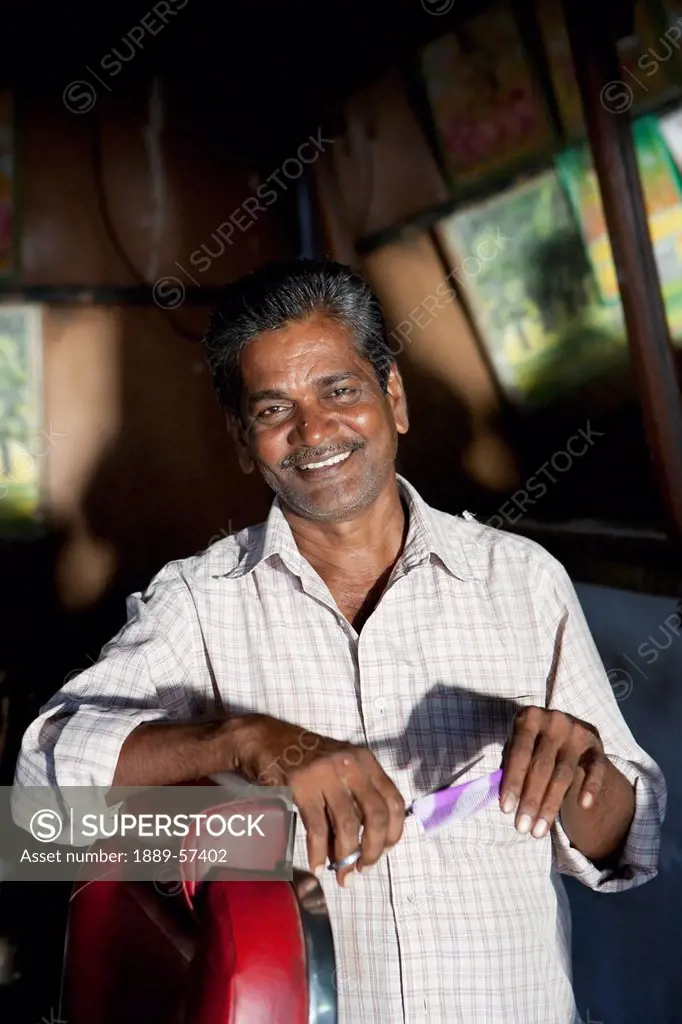 Portrait Of A Man With The Sunlight Shining On Him, Sathyamangalam, Tamil Nadu, India
