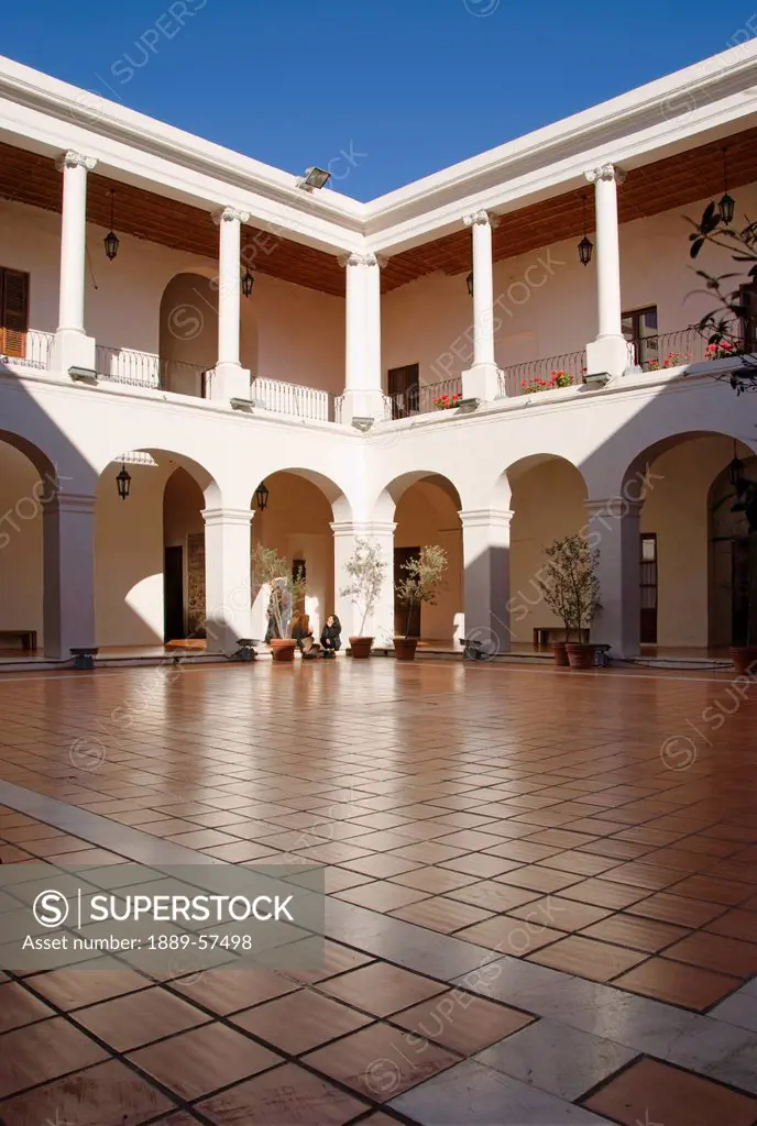 courtyard in the museo del cabildo, cordoba, argentina