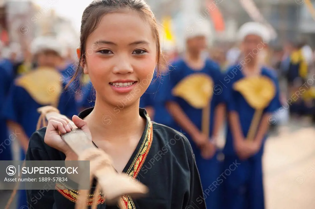 Young girl in Flower Festival, Chiang Mai, Thailand