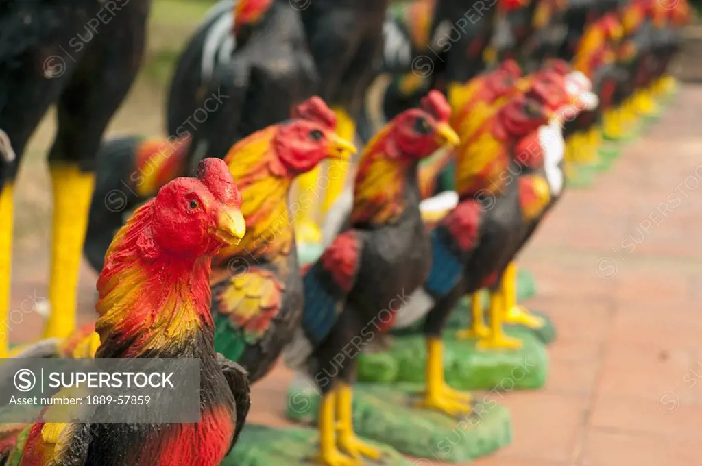 Rooster statues