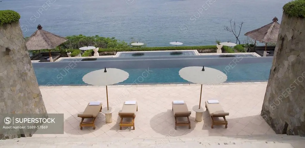 Resort with pool, Candi Dasa, Bali, Indonesia