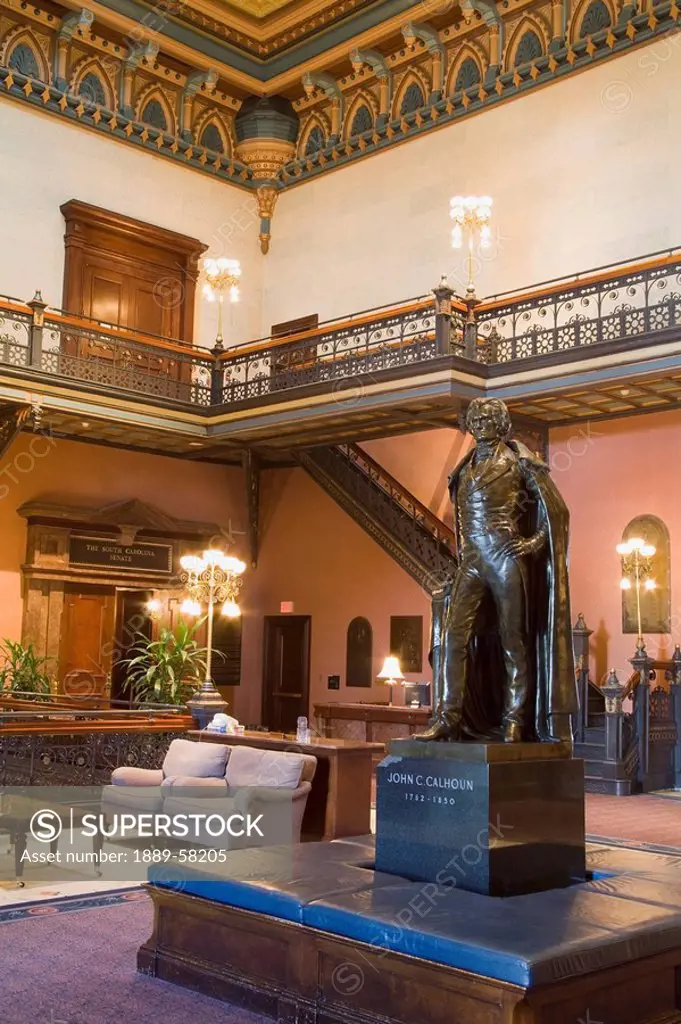 Main lobby of the State Capitol Building, Columbia, South Carolina, USA