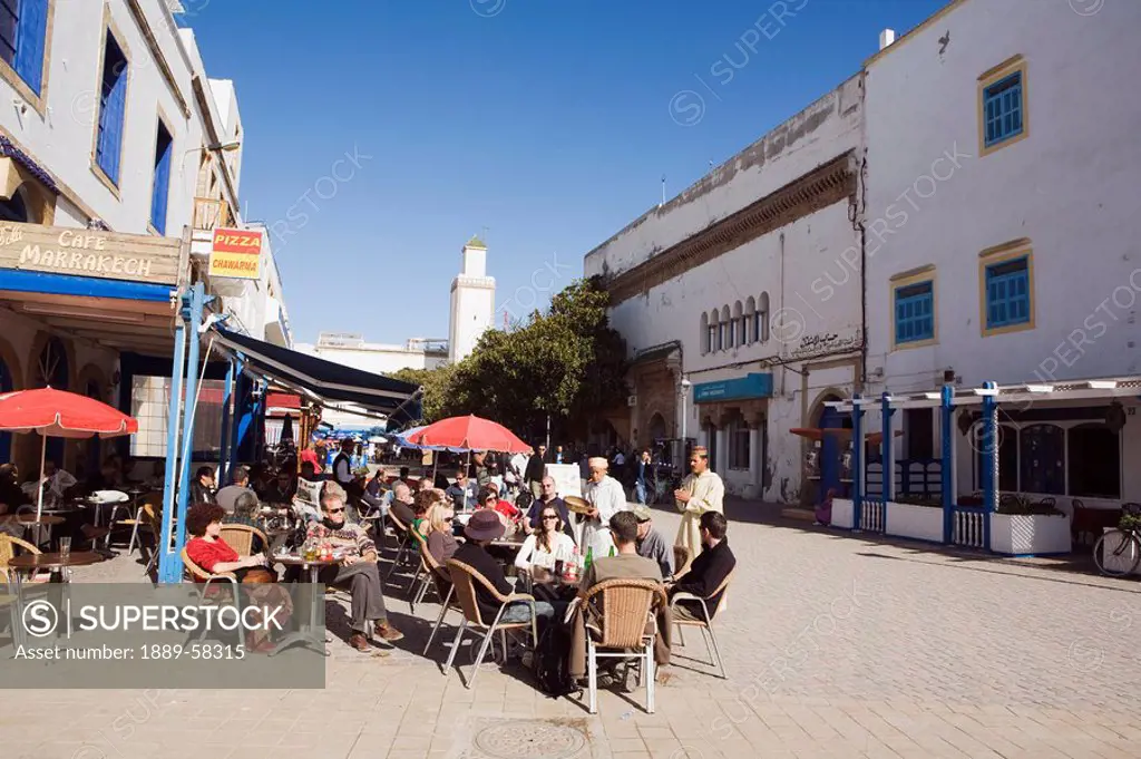 Main square cafe, Place Moulay Hassan, Essaouira, Morocco