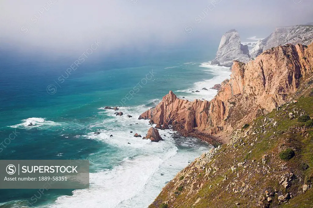 Cliff and seascape of Cape Roca, Sintra, Portugal