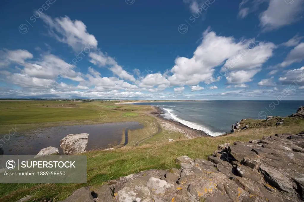 Looking north from Dunstanburgh Castle, Northumberland, England
