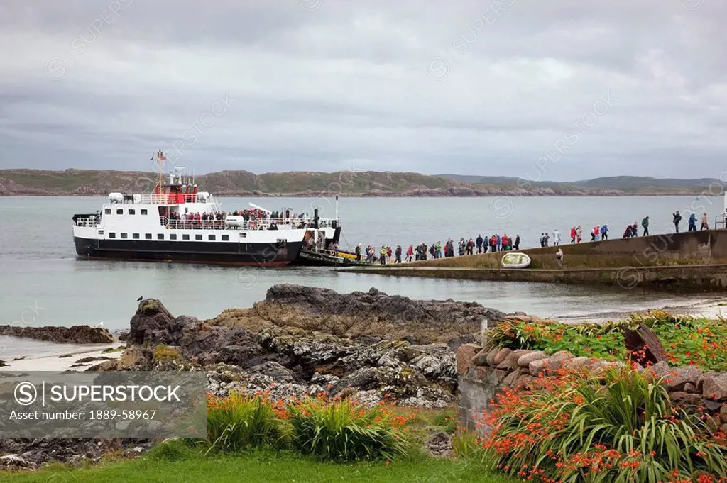 Ship in the harbor, Island of Iona, Scotland