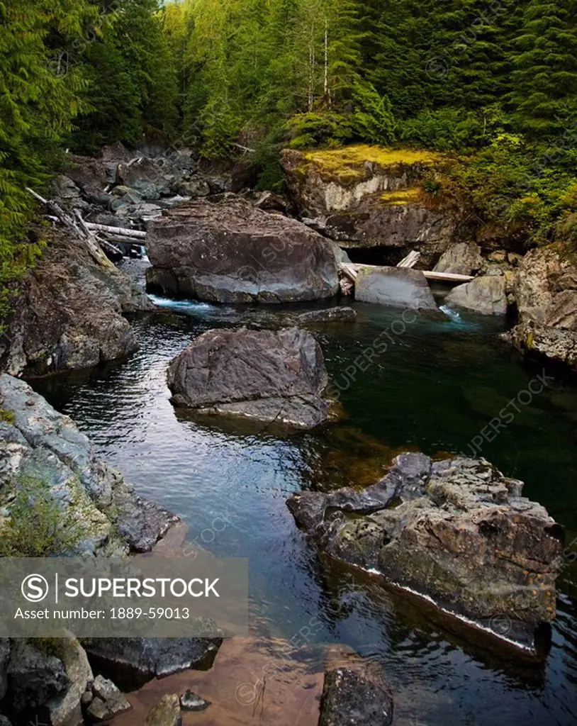 Beautiful river, Elk Falls, British Columbia, Canada