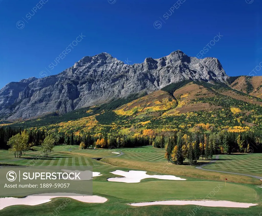 Golfing in the Rocky Mountains, Kananaskis, Alberta, Canada