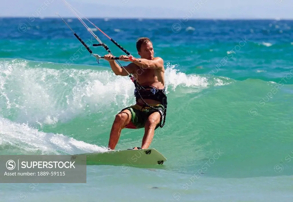 Man kite surfing