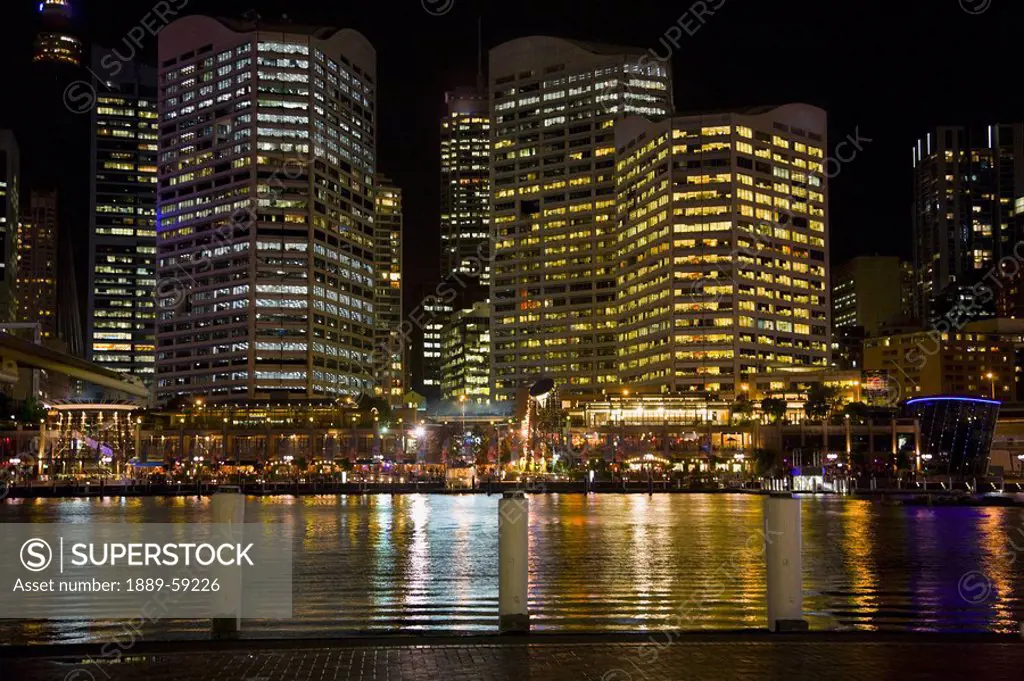 Sydney, Australia, Darwin Harbour at night