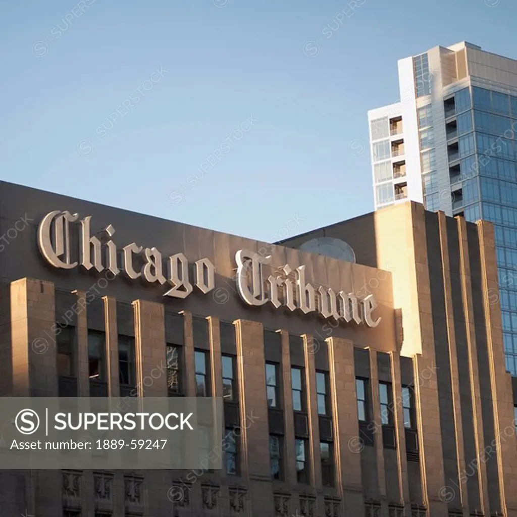 Chicago Tribune building, Chicago, Illinois, USA