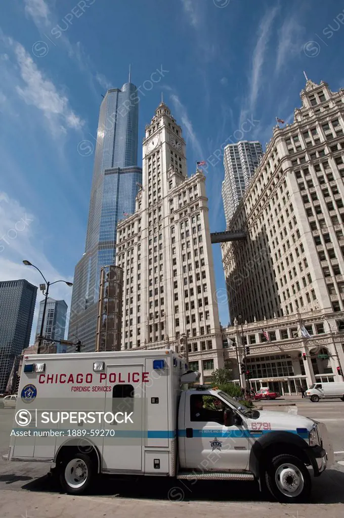 Police truck, Chicago, Illinois, USA