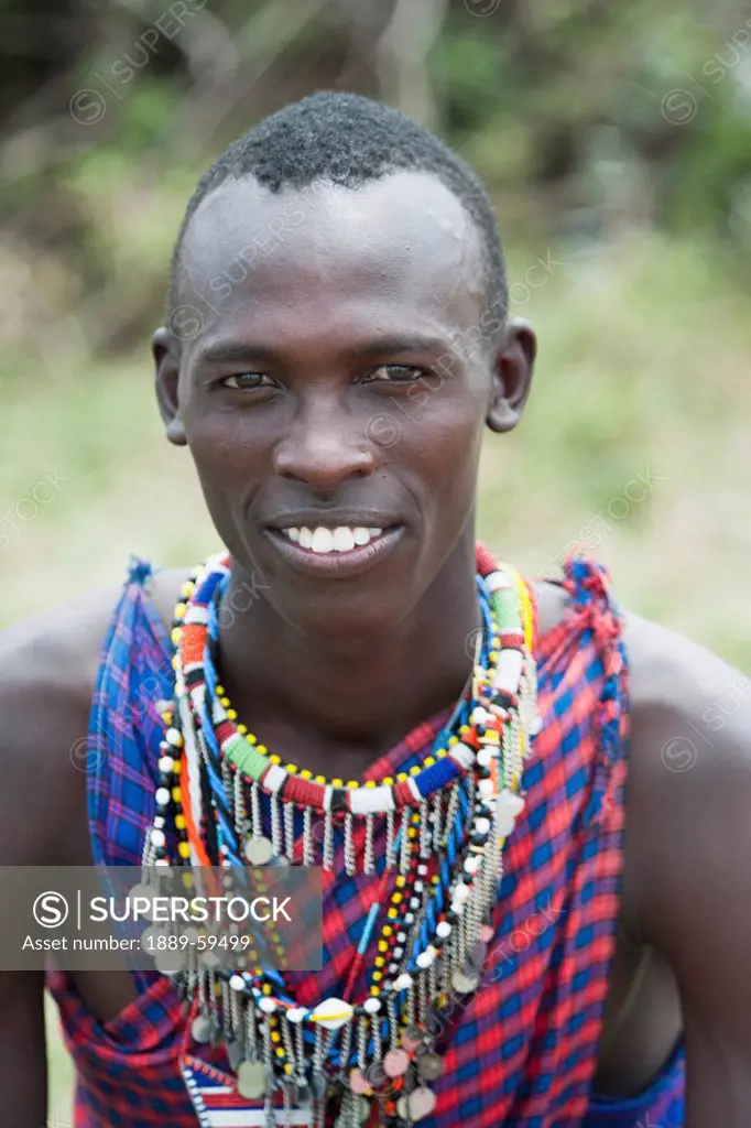 Man of Maasai Mara tribe, Kenya, Africa