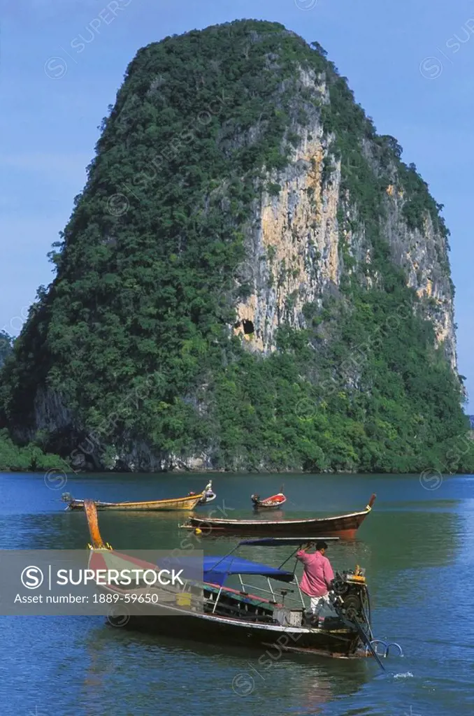 Longboat in Trang Islands, Thailand
