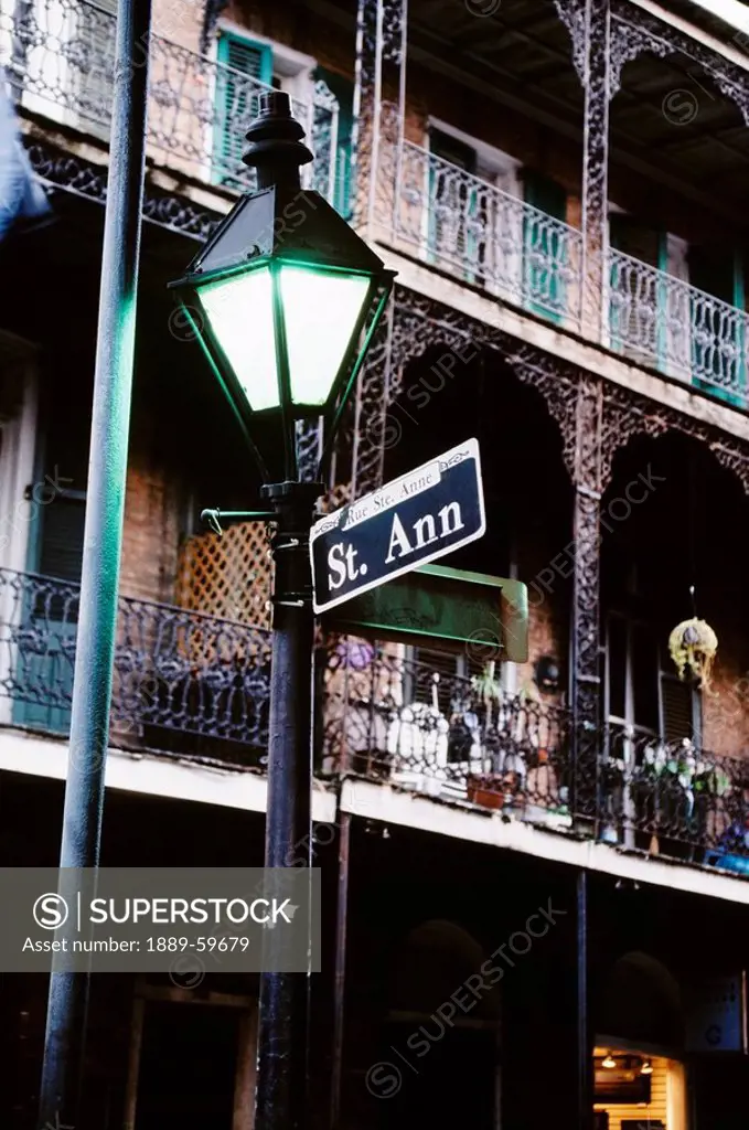 Street lamp in historic French Quarter, New Orleans, Louisiana, USA
