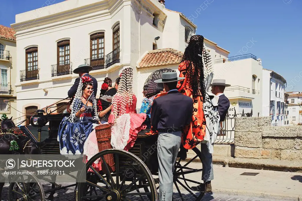 Horse and carriage in Fair and Festival of Pedro Romero, Ronda, Spain