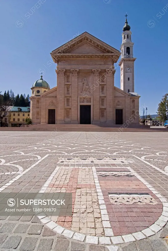 Asiago, Vicenza, Italy, A Church With A Bell Tower