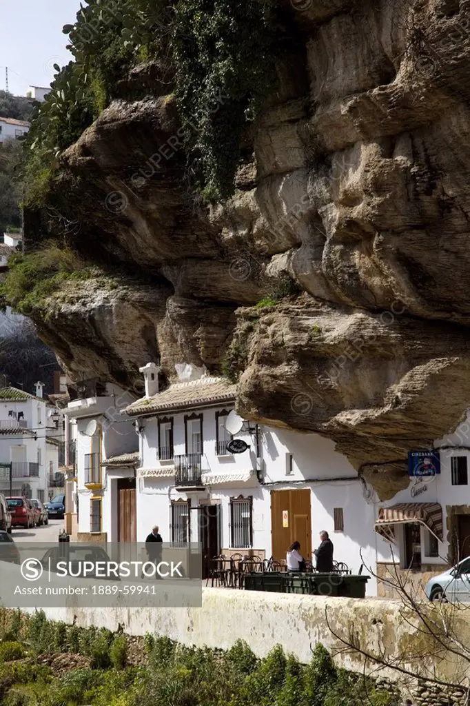 Setenil De Las Bodegas, Andalusia, Spain, Buildings Under A Cliff