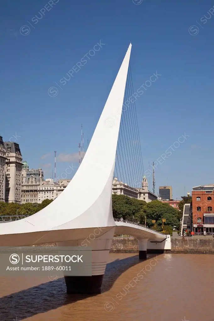 Buenos Aires, Argentina, Women´s Bridge Puente De La Mujer In Puerto Madero