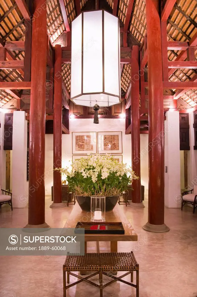 Chiang Mai, Thailand, The Lobby Of The Rachamankha Hotel