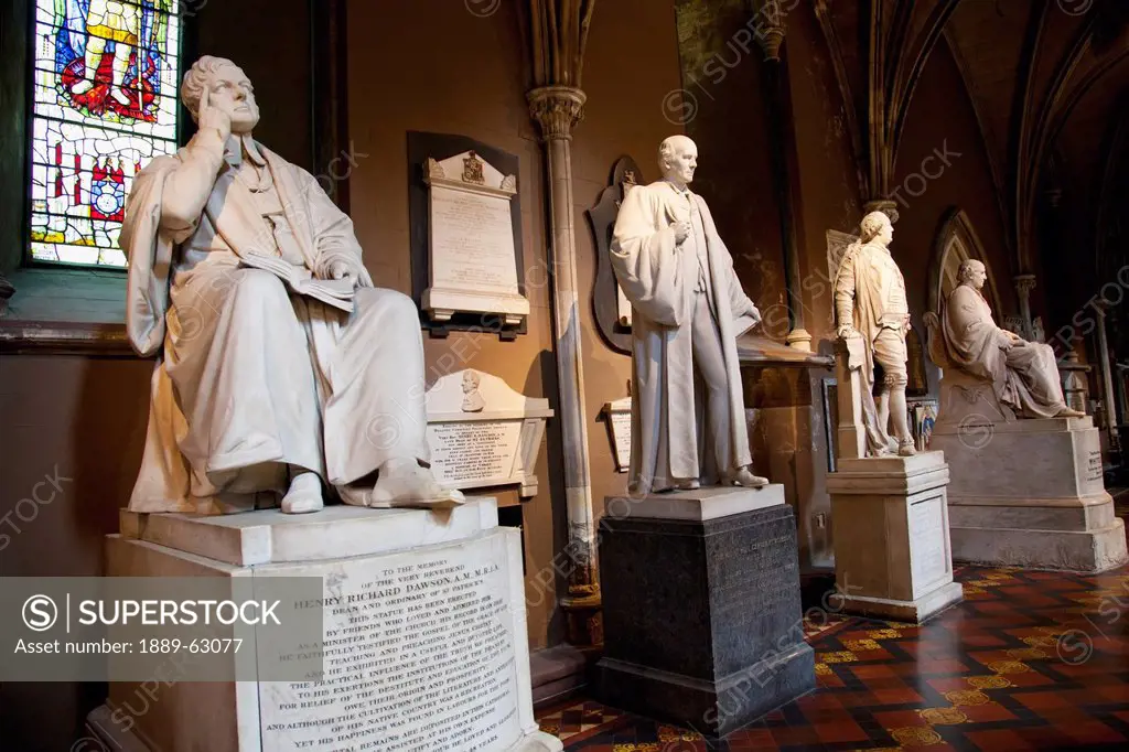 statues in christ church cathedral, dublin, county dublin, ireland