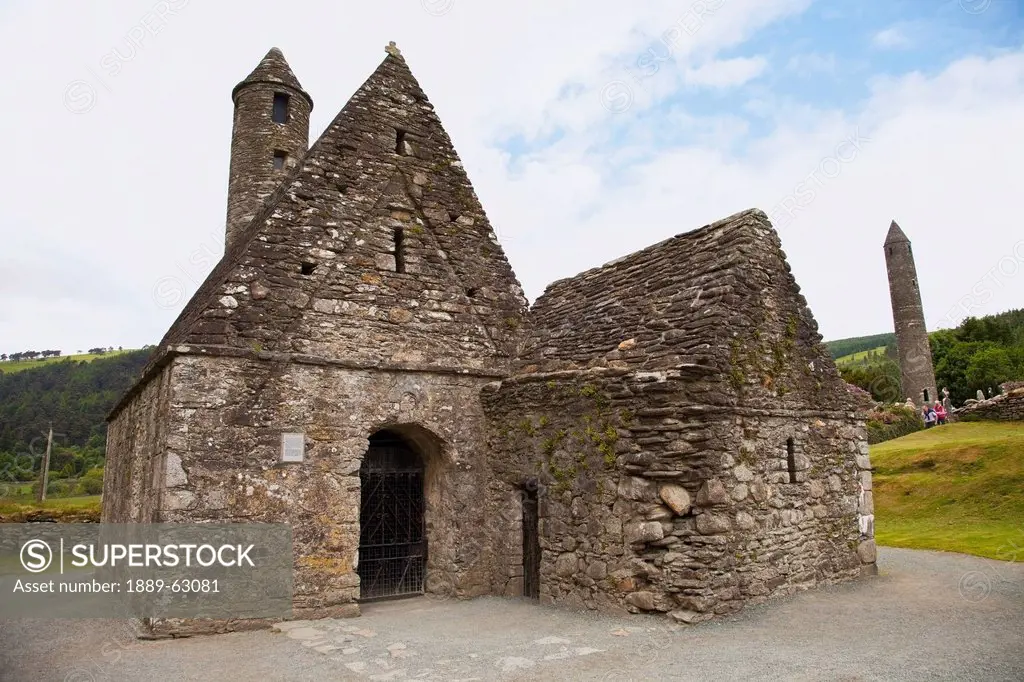 monastic ruins of st. kevin´s church, glendalough, county wicklow, ireland