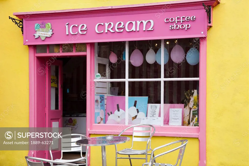 exterior of ice cream shop, clonakilty, county cork, ireland