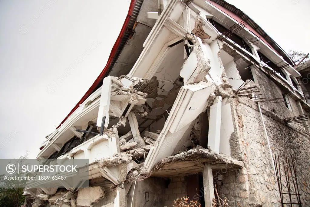 a building destroyed by the earthquake, port_au_prince, haiti