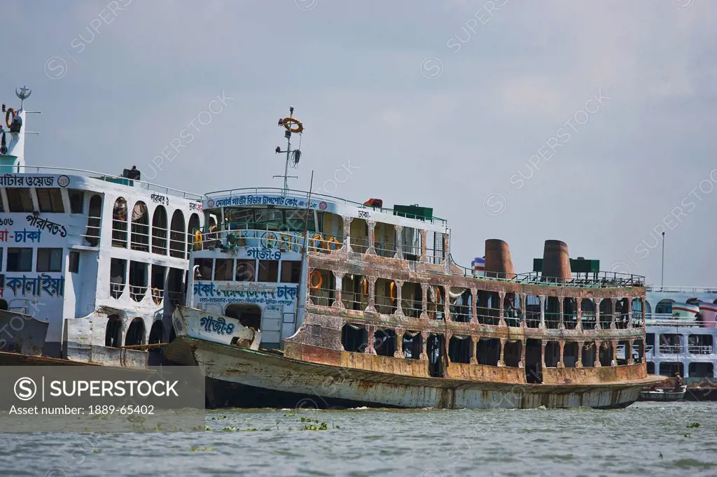 Boat On Buriganga River, Dhaka, Bangladesh
