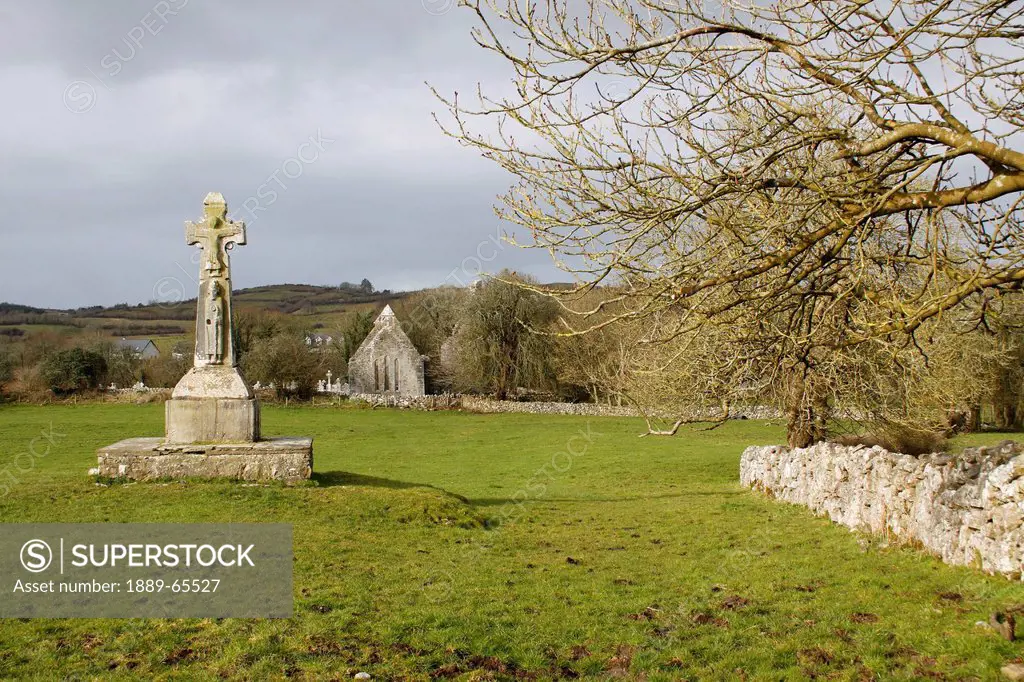 dysert o´dea high cross and church, county clare ireland
