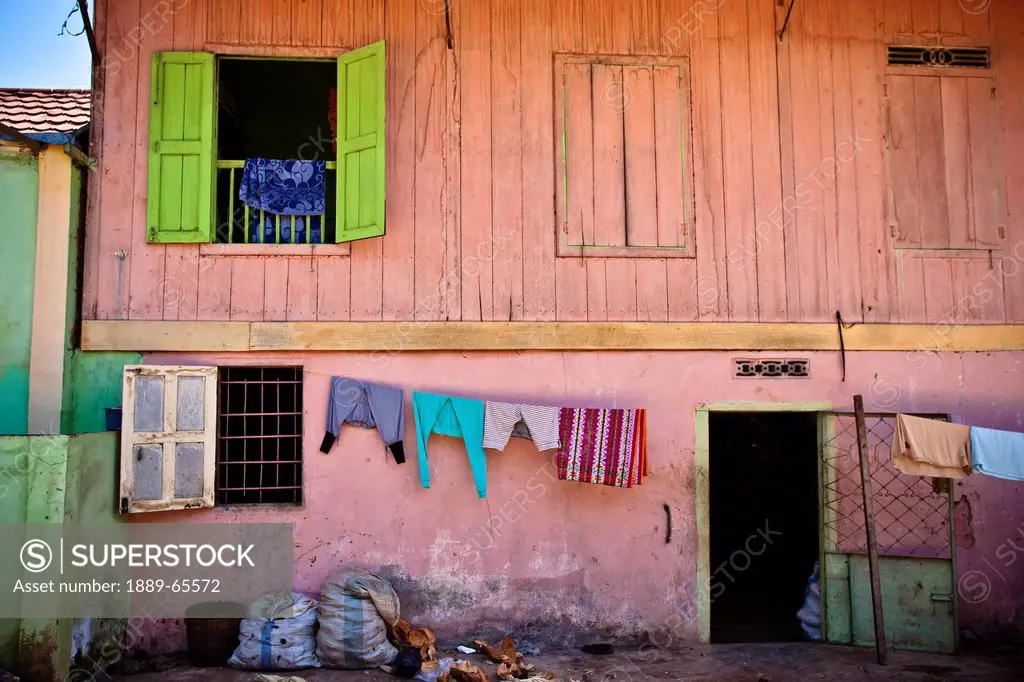 A Clothesline Hanging Outside Of A House, Muara Pinang Sumatera Selatan Indonesia