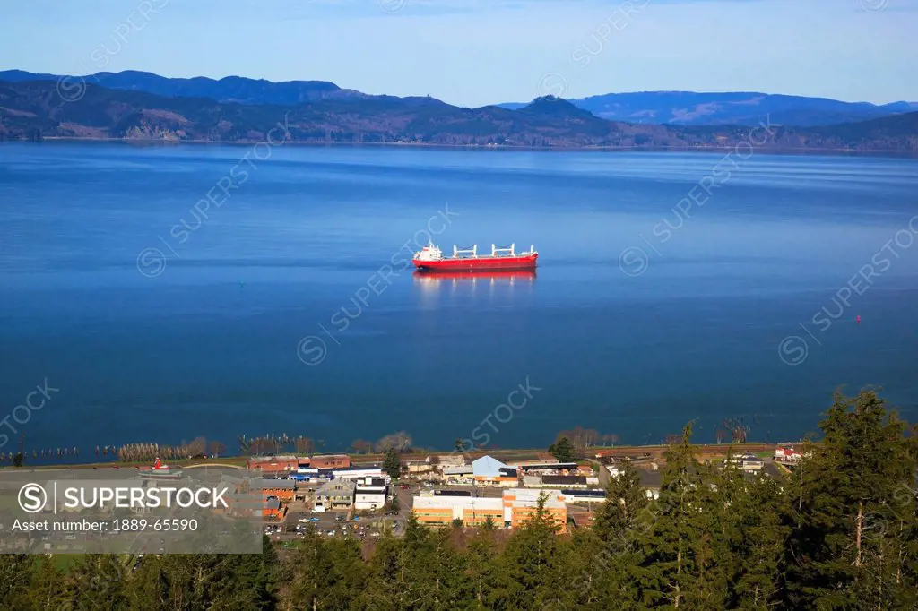 view of the town of astoria from astoria column, astoria, oregon, united states of america