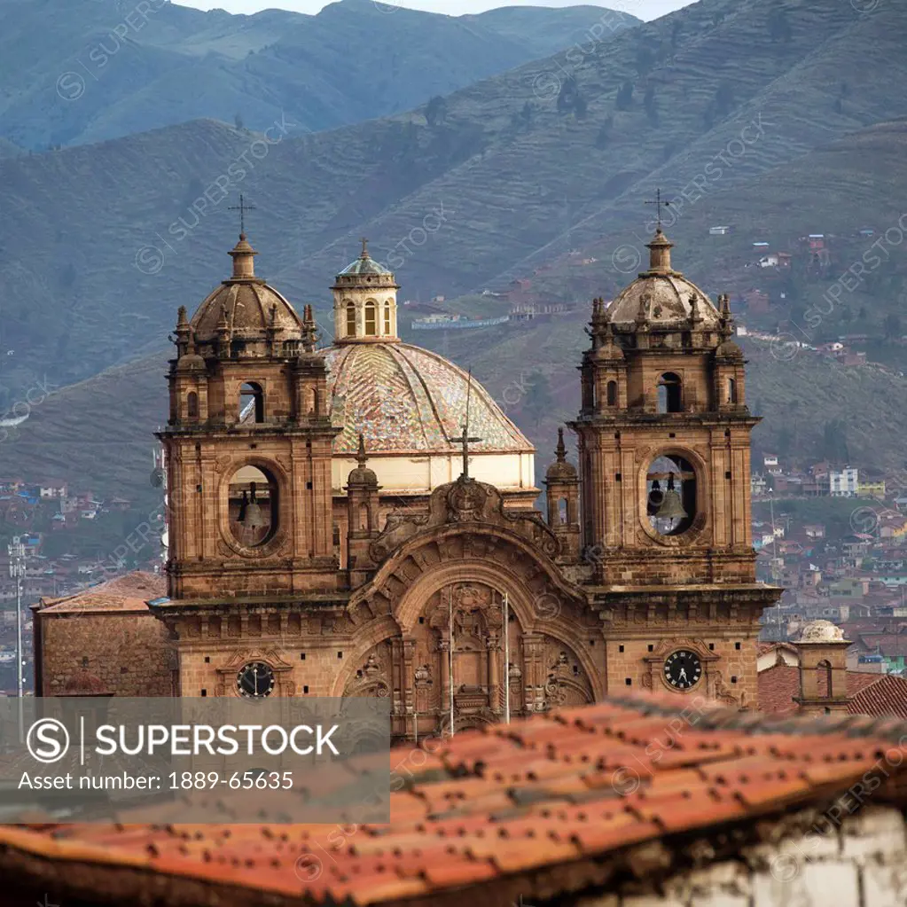 bell towers of la cathedral, cusco peru