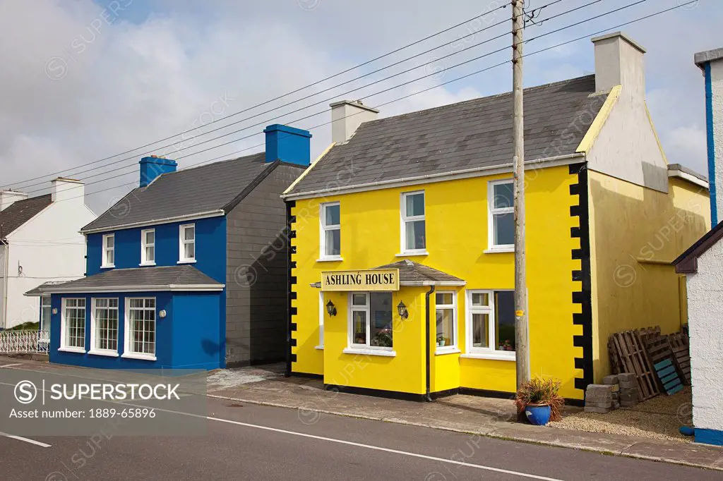 colorful houses, waterville county kerry ireland