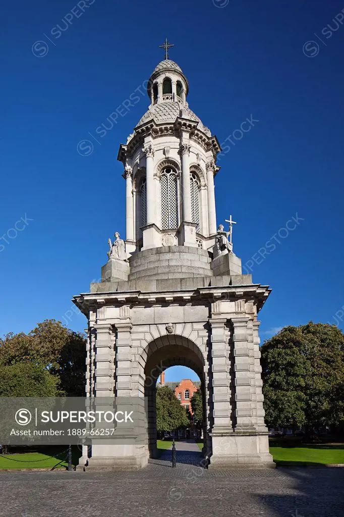 campanile bell tower at trinity college, dublin county dublin ireland