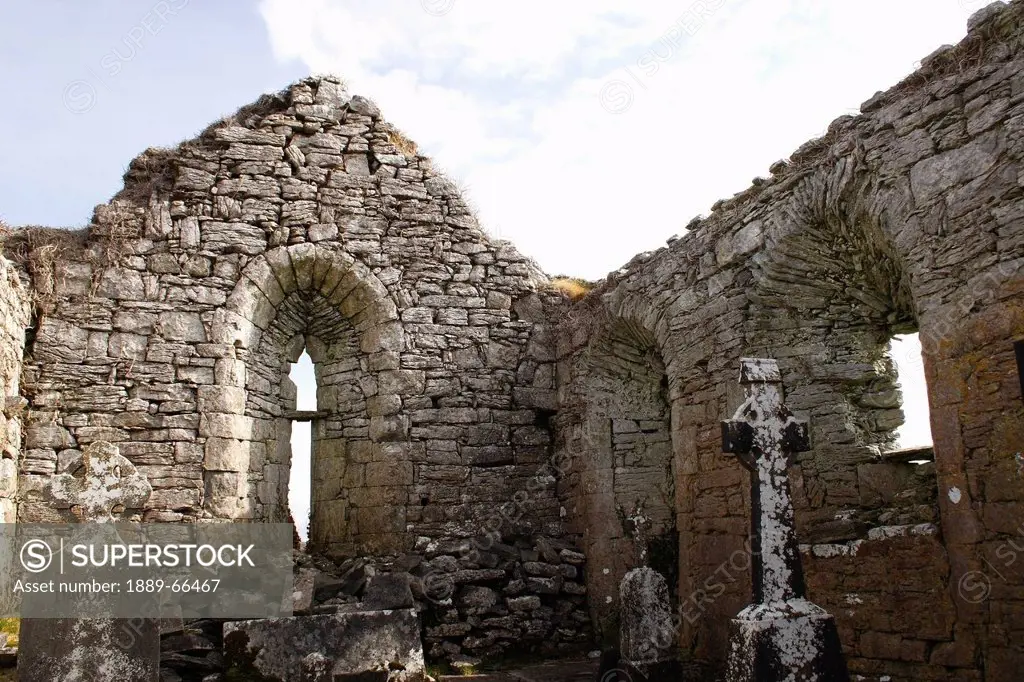 church and cemetery ruins, carran county clare ireland