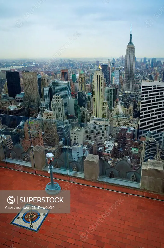 view from the top of the rock observatory, new york city new york united states of america