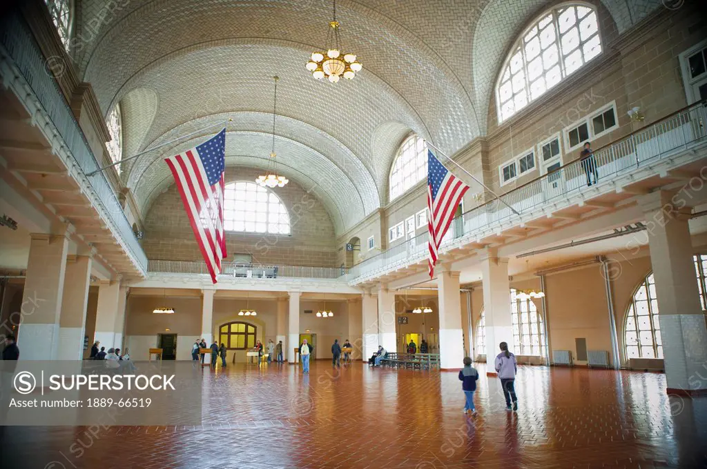 the great hall at ellis island, new york city new york united states of america
