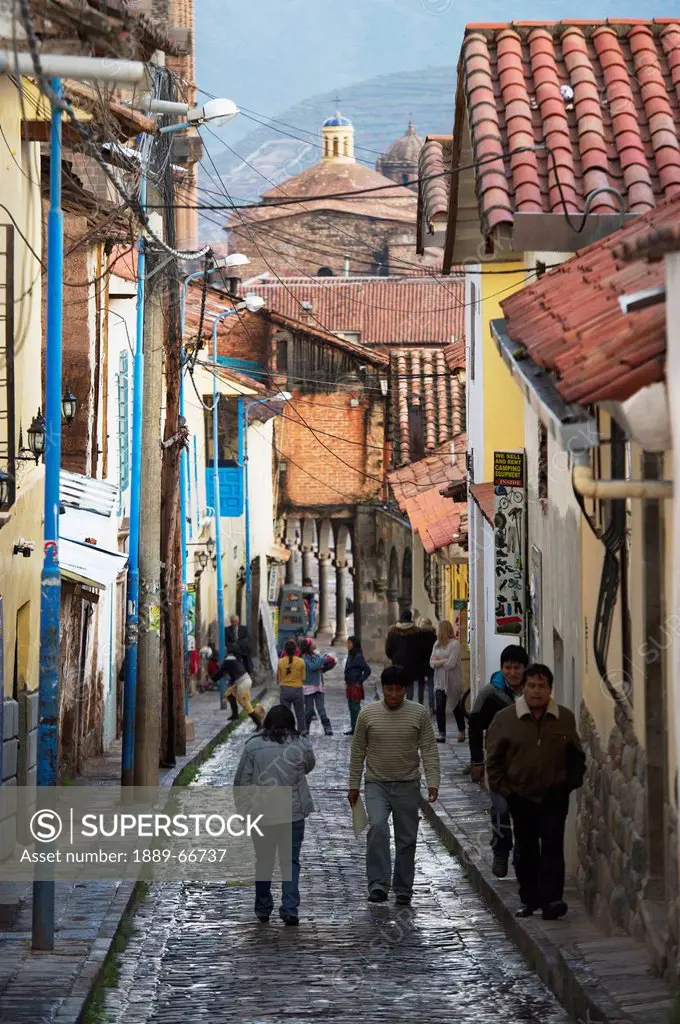 People Walking In The Street, Cusco Peru