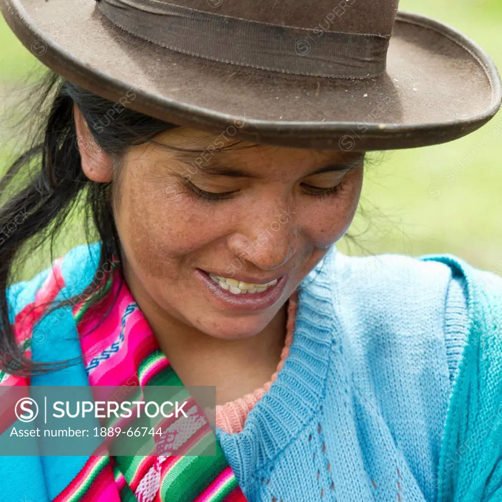 Portrait Of A Woman Wearing A Hat, Peru