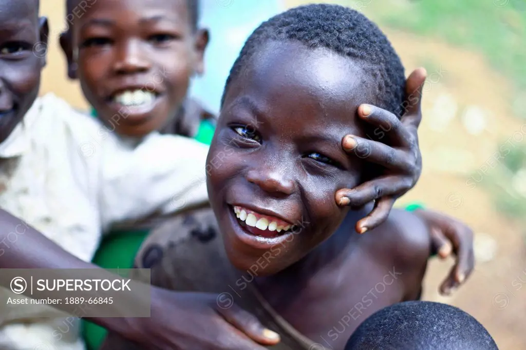 Boys Playing And Being Silly, Kampala Uganda Africa