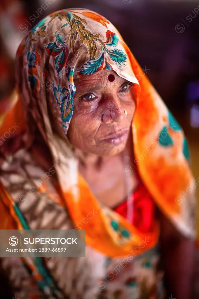 A Woman Wearing A Colorful